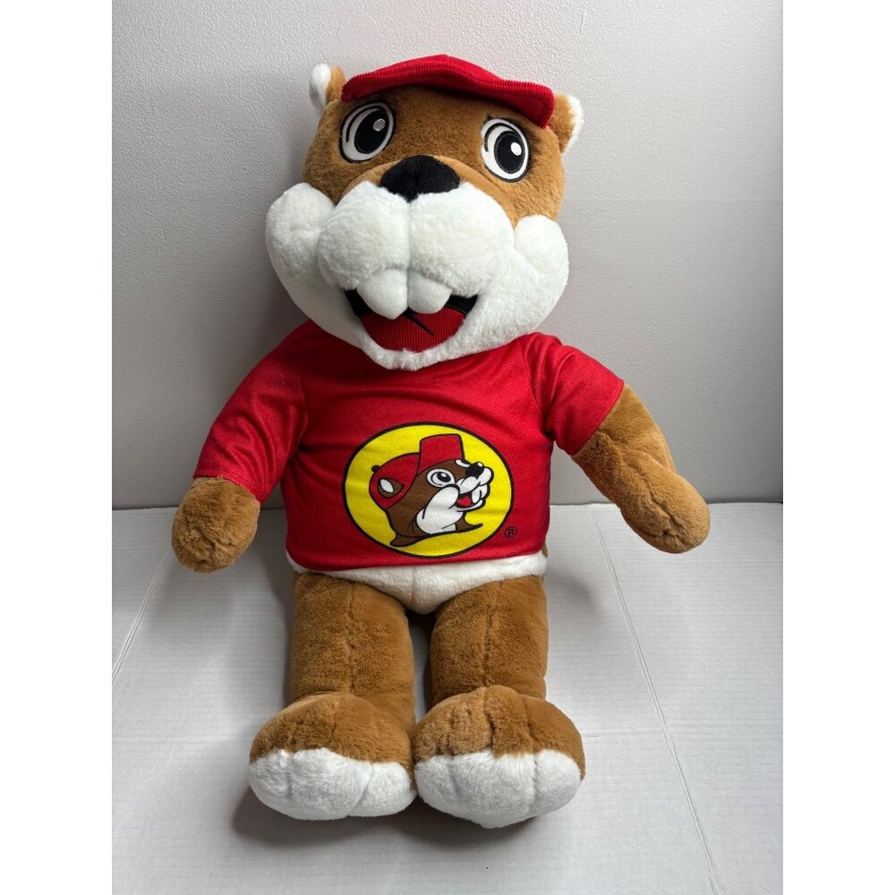 Bucees Beaver Large 26” Plush Stuffed Animal Mascot Toy Red Shirt Hat Bucky